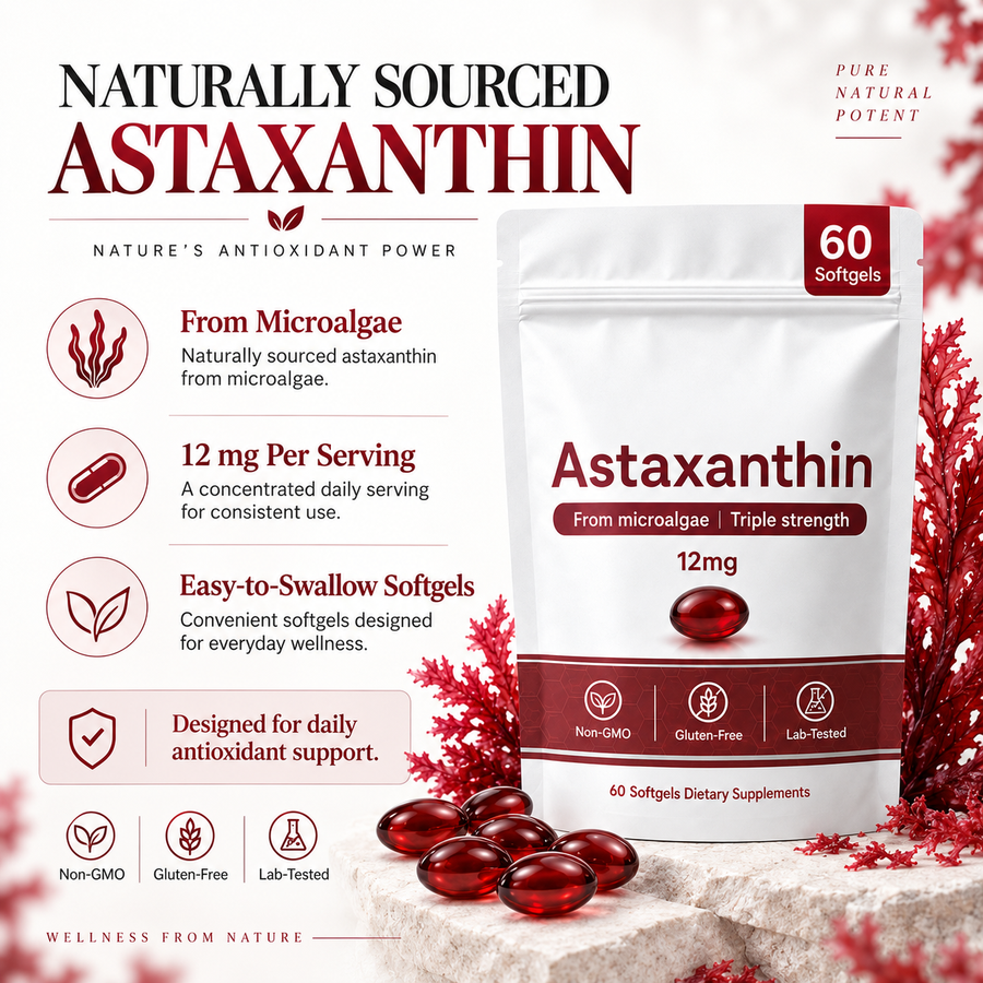 Concentrated Astaxanthin Softgels for Everyday Antioxidant Support