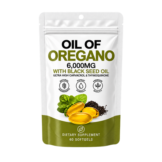 Oil of Oregano Softgels with Black Seed Oil – 6,000 mg Oregano Supplement
